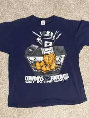 Vintage Dallas Cowboys Shirt Mens Large Black NFL Football  90s